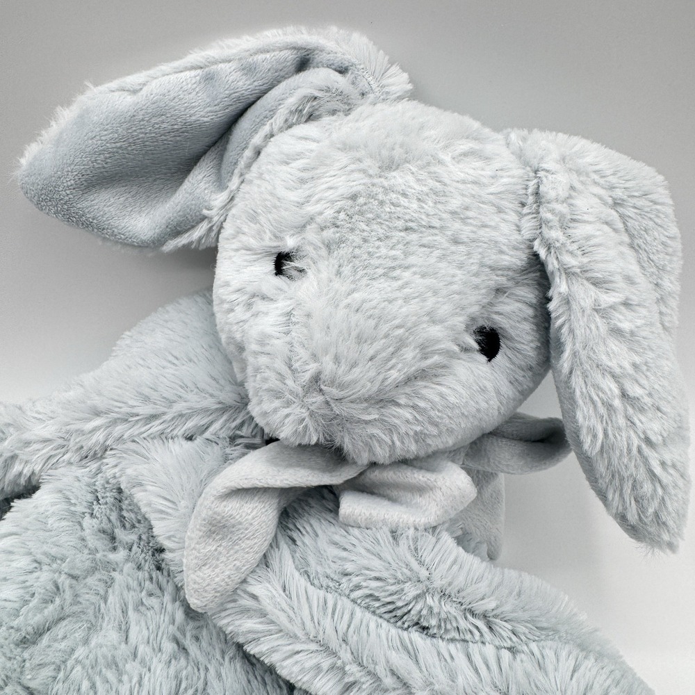 Mon Lapin XL 30" Blue Plush Bunny Rabbit Lovey Baby Security Blanket Easter